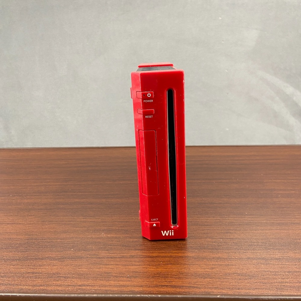 Nintendo Wii RVL-001(USA) Console GameCube Compatible Wi-Fi Capability - Red